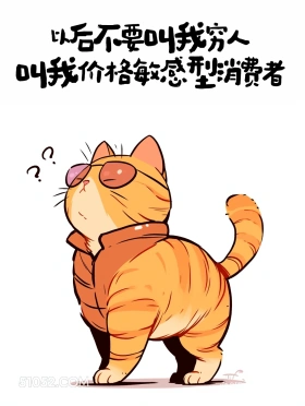 以后别叫我穷人，叫我价格敏感型消费者 猫猫 消费降级 搞笑文案
