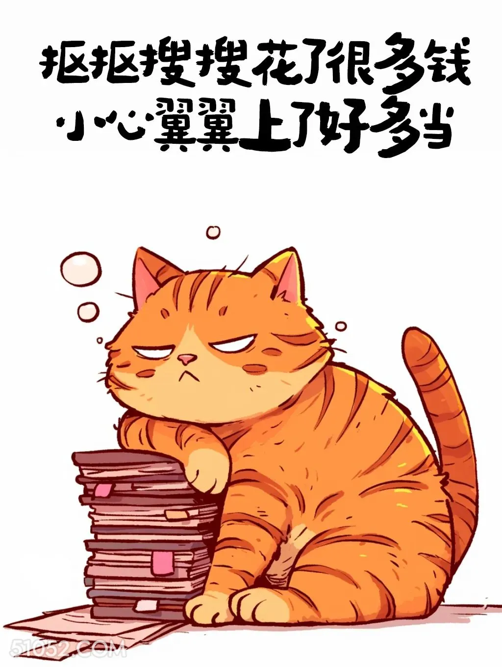 抠抠搜搜花了很多钱 猫猫 消费降级 搞笑文案