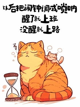 以后把闹钟调成唢呐，醒了上班没醒上路 猫猫 牛马 打工人 搞笑文案