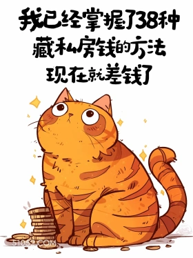 我已经掌握了藏钱方法，就差钱了 猫猫 笑死了 搞笑文案