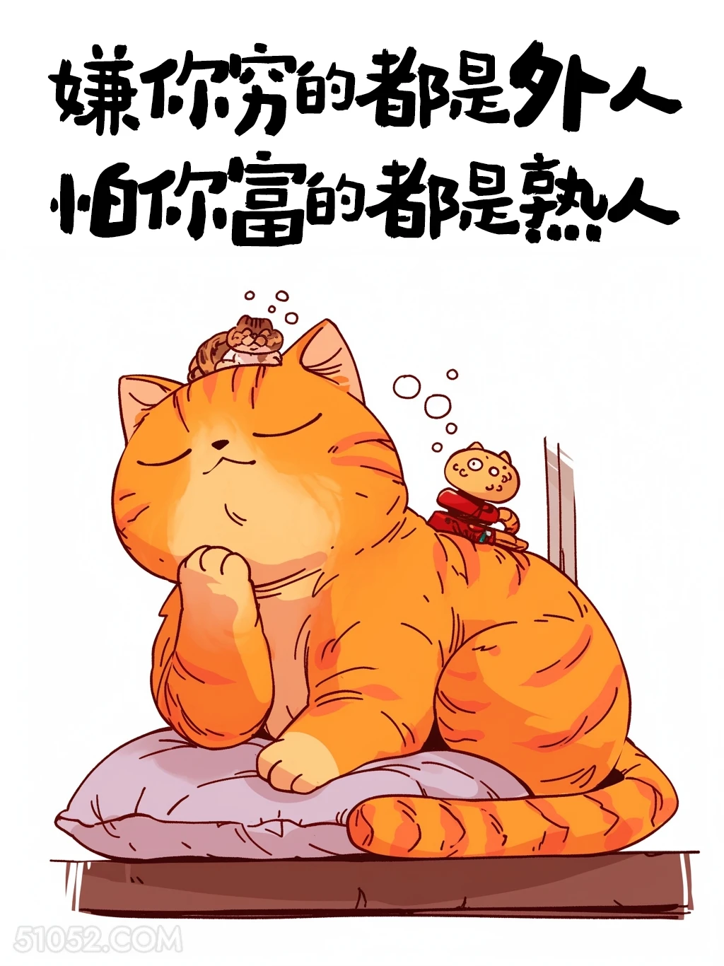 嫌你穷的都是外人，怕你富的都是熟人 猫猫 歪理 搞笑文案