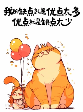 我的缺点是有点太多，优点是缺点太少 猫猫 废话文学 解压文案 搞笑句子