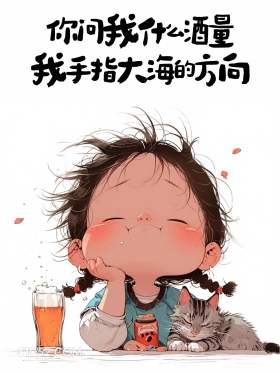 喝酒这么发笑死朋友圈 小女孩 喝酒 发朋友圈 搞笑文案