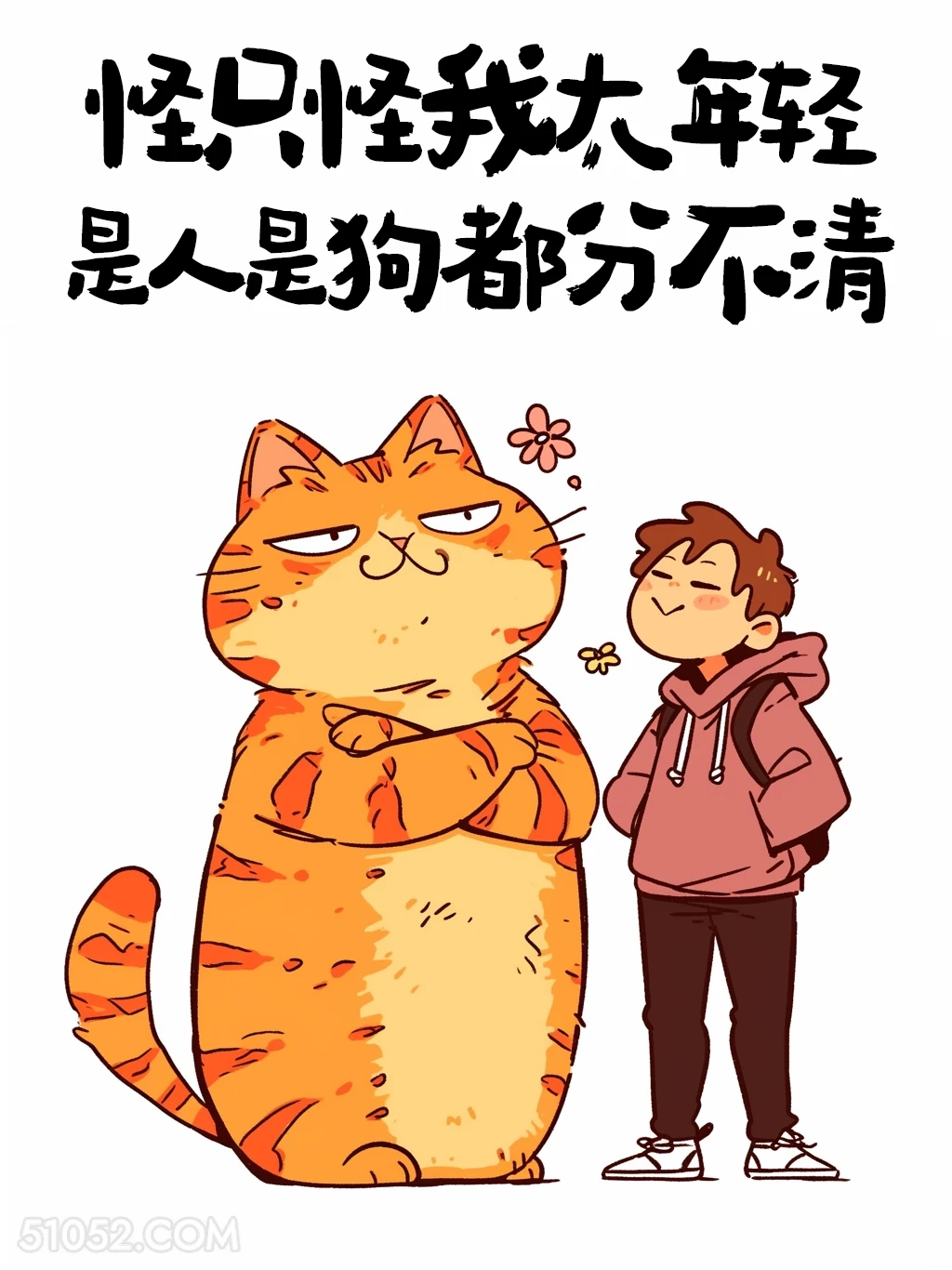 怪只怪我太年轻，是人是狗分不清 猫猫 怼人文案 搞笑文案
