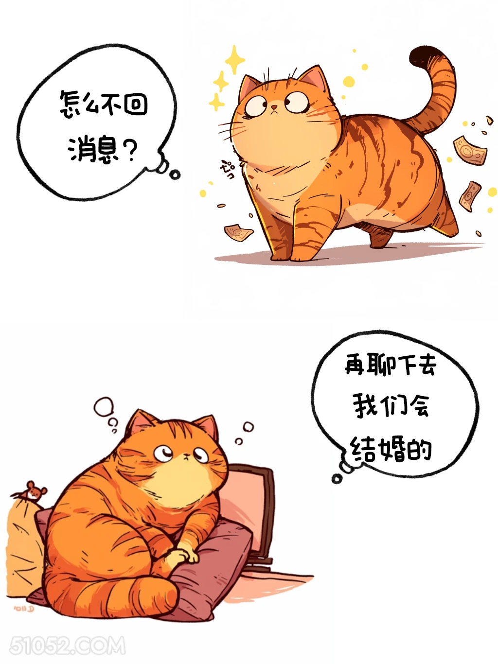 怎么不回消息—再聊下去我们会结婚的 猫猫 热梗 搞笑文案