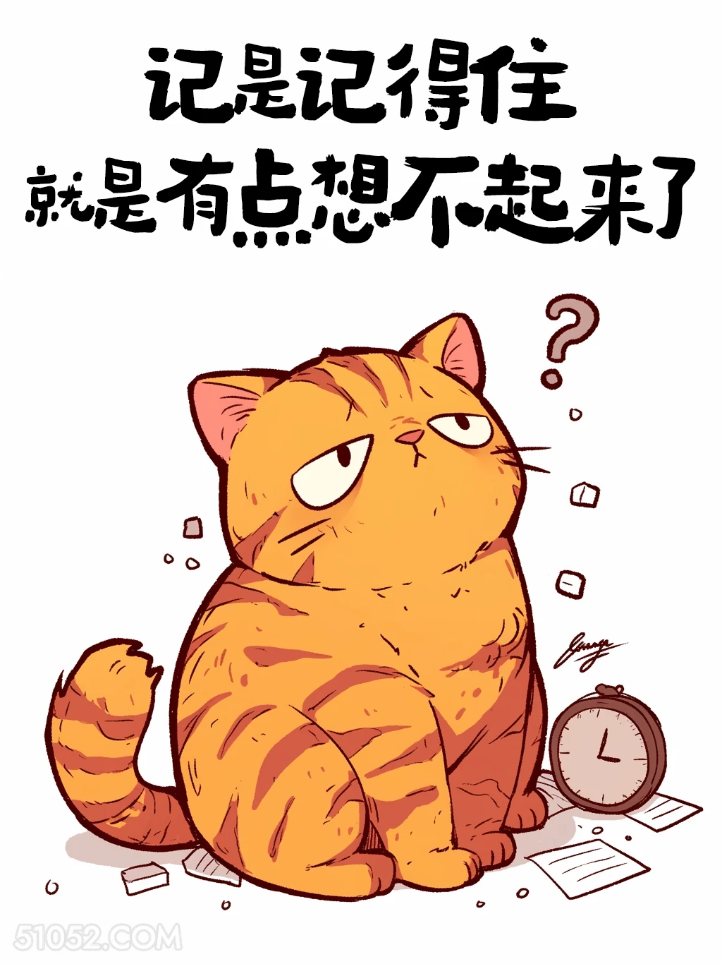 记得住就是有点想不起来 猫猫 废话文学 解压文案 搞笑句子