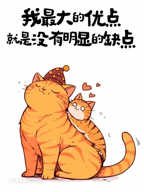 我最大的优点就是没有明显的缺点 猫猫 废话文学 解压文案 搞笑句子