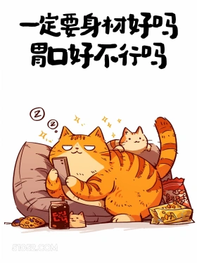 一定要身材好吗，胃口好不行吗 猫猫 发朋友圈 搞笑文案
