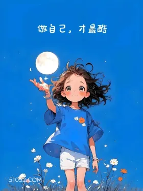 做自己才最酷 小女孩 人间清醒 走心文案