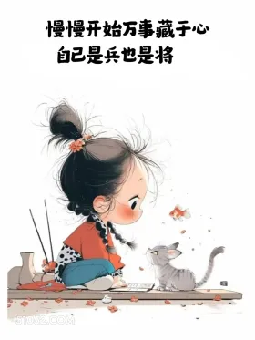 万事藏于心 小女孩 发朋友圈 走心文案