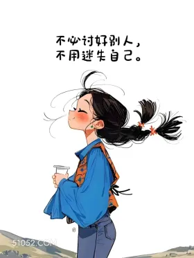 不必太好别人，不用迷失自己 小女孩 人间清醒 走心文案
