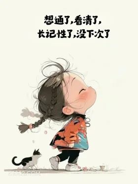 想通了，看清了 小女孩 发朋友圈 走心文案