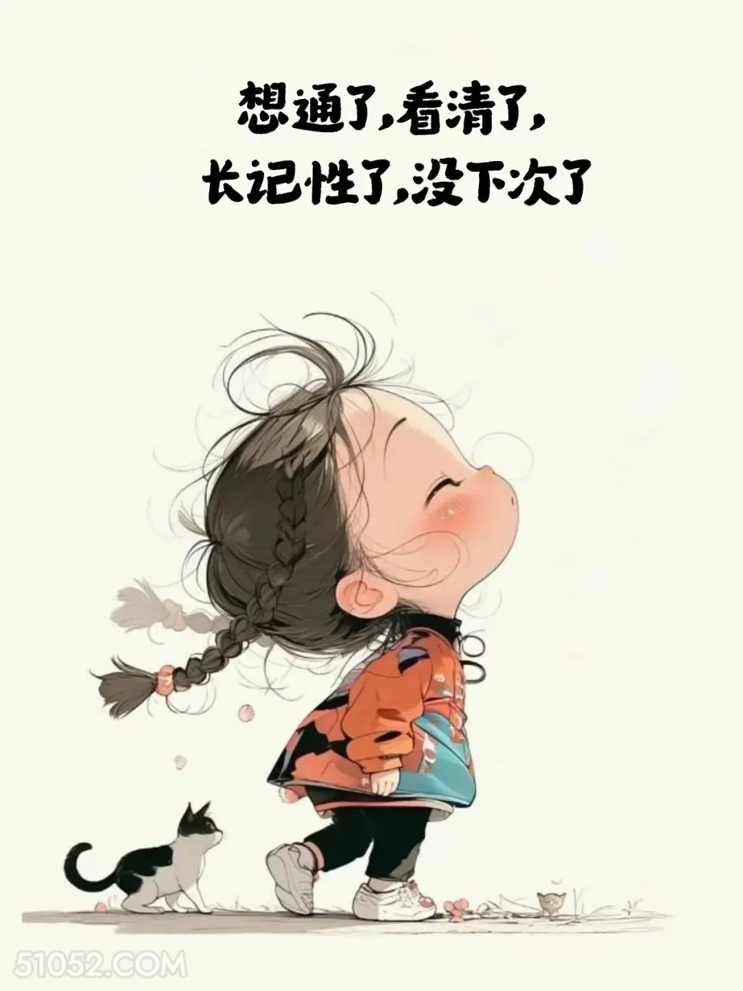 想通了，看清了 小女孩 发朋友圈 走心文案