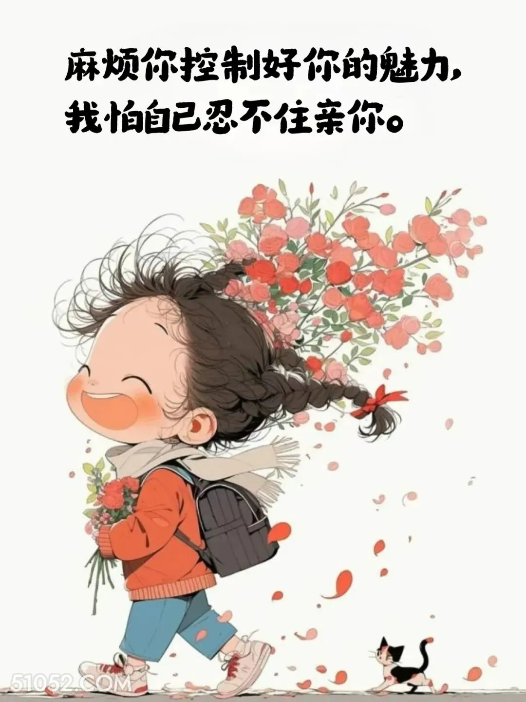 麻烦你控制好魅力，我怕我忍不住亲你 小女孩 撩人 情话 文案