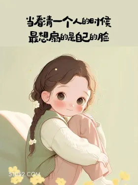 当你看清一个人，最想扇的是自己的脸 小女孩 心疼 走心文案 发朋友圈