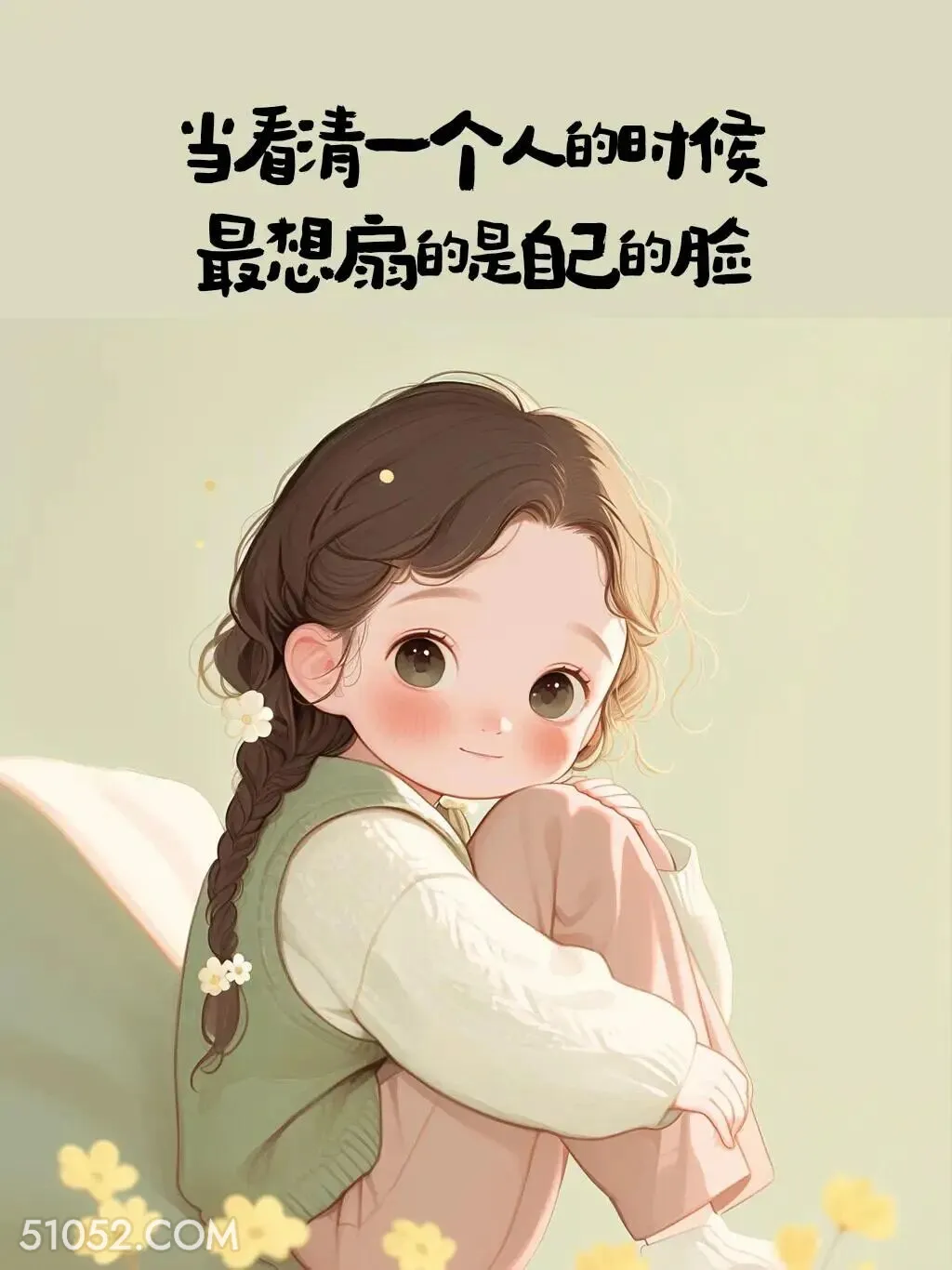 当你看清一个人，最想扇的是自己的脸 小女孩 心疼 走心文案 发朋友圈