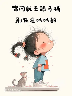 嘴闲就去舔马桶，别在这叭叭 小女孩 不带脏字骂人 搞笑文案