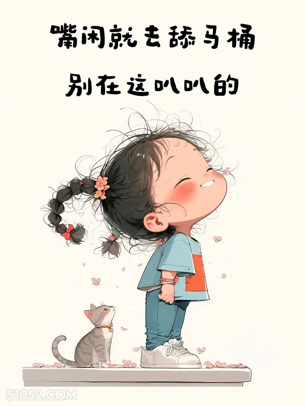 嘴闲就去舔马桶，别在这叭叭 小女孩 不带脏字骂人 搞笑文案