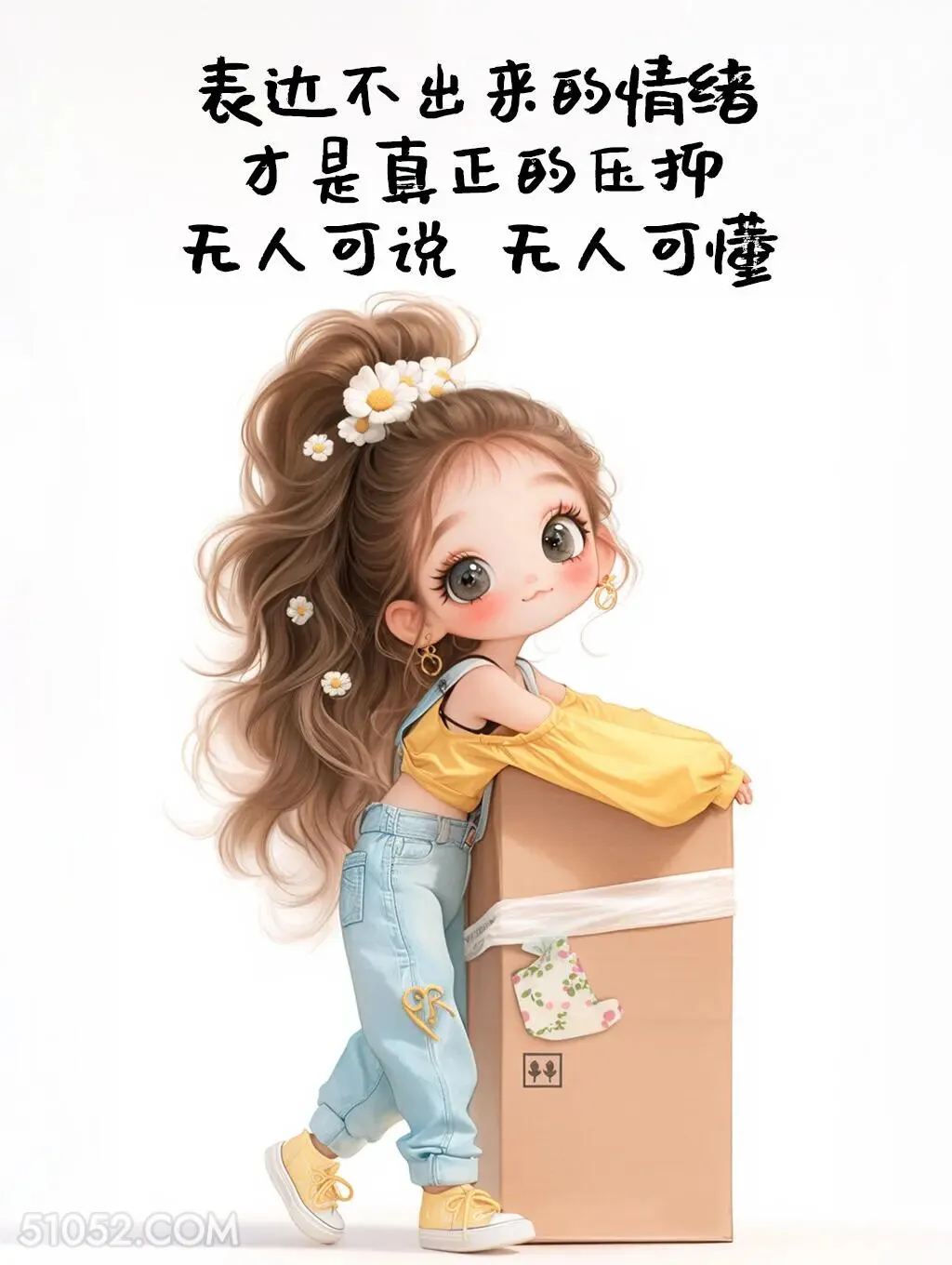 表达不出的情绪才是真正的压抑 小女孩 我累了 走心文案