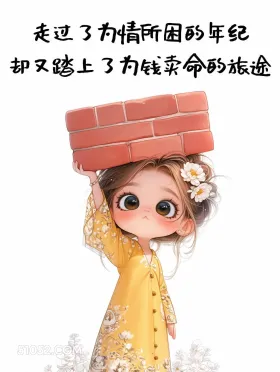 过来为情所困的年纪,踏上了为钱卖命的旅途 小女孩 我累了 走心文案