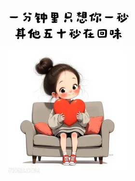 一分钟只想你1秒，59秒在回味 小女孩 小男孩 撩人 走心文案