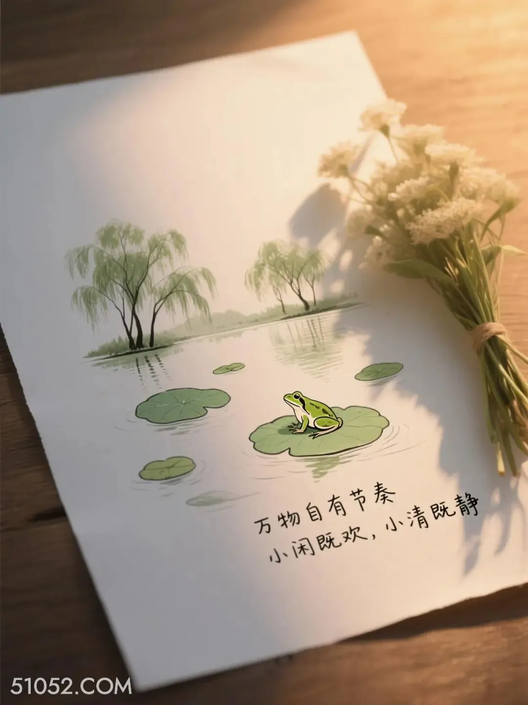 万事自有节奏 简笔画 发朋友圈 走心文案