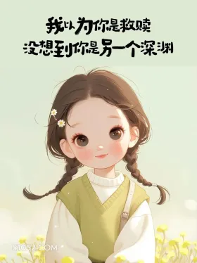 我以为你是救赎，却是另一个深渊 小女孩 心疼 走心文案 发朋友圈