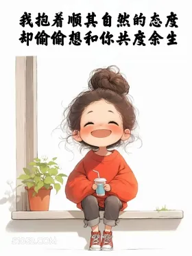 小女孩 撩人 情话 文案 我抱着顺其自然的态度 却偷偷想和你共度余生