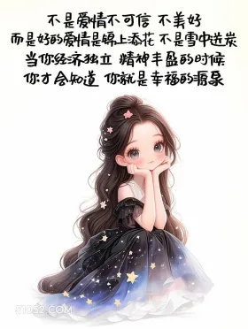 好的爱情是锦上添花不是雪中送炭 小女孩 发朋友圈 走心文案