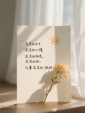 凡事淡淡的就好 简笔画 走心文案 发朋友圈