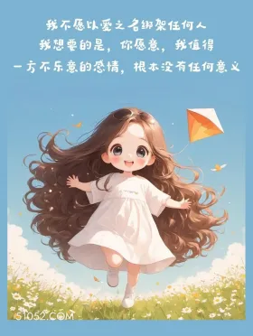 我不愿以爱之名绑架任何人 小女孩 撩人 走心文案