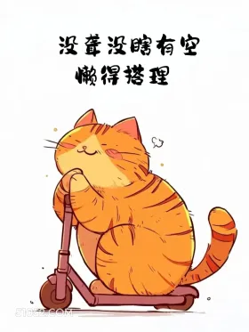 懒得搭理 猫猫 摆烂 发朋友圈 搞笑文案