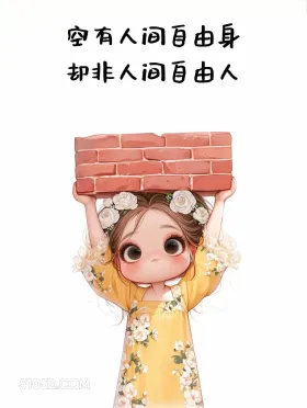 空有人间自由身，却非人间自由人 小女孩 我累了 走心文案