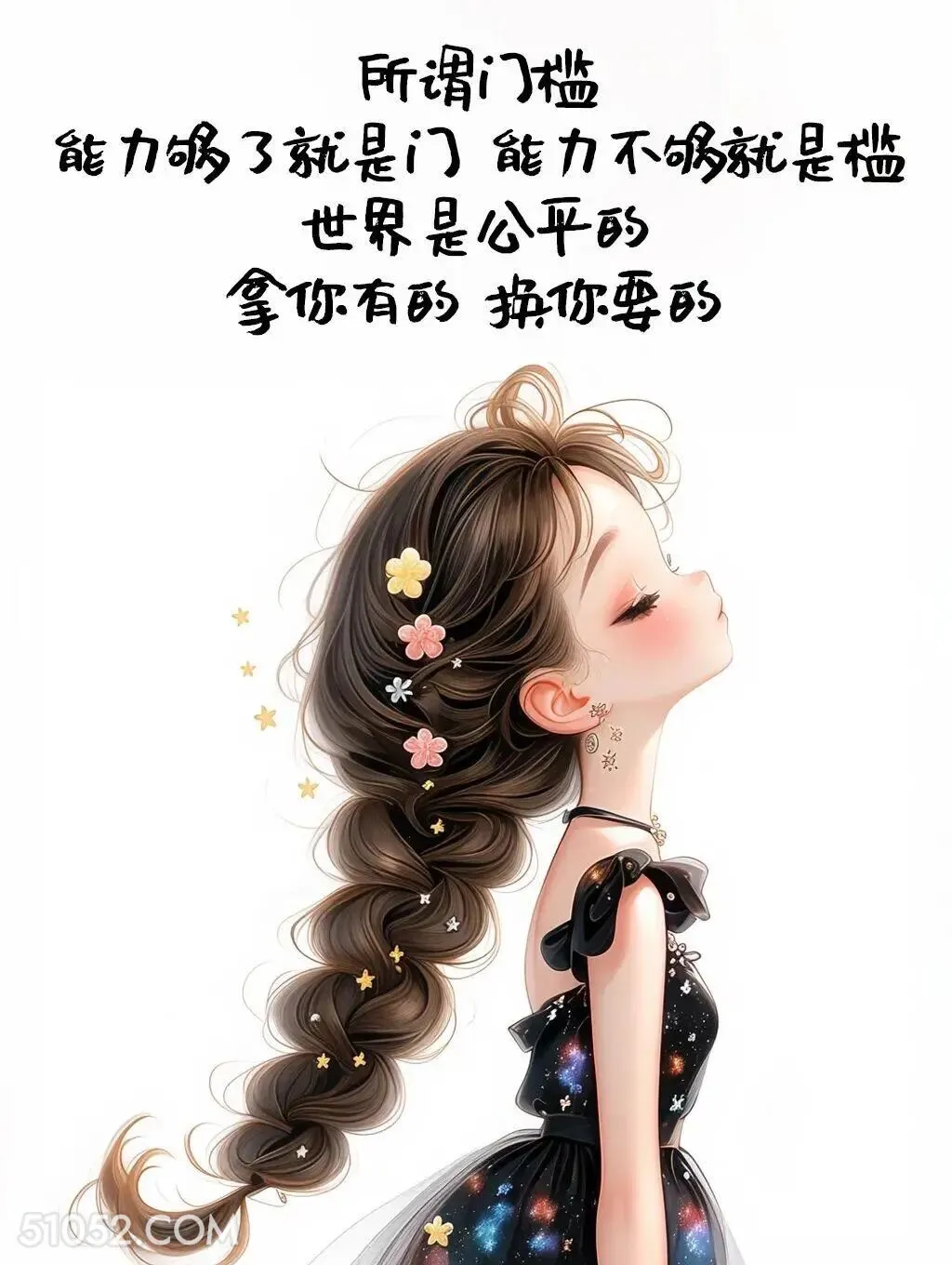 门槛，能力够了是门，能力不够是槛 小女孩 发朋友圈 走心文案