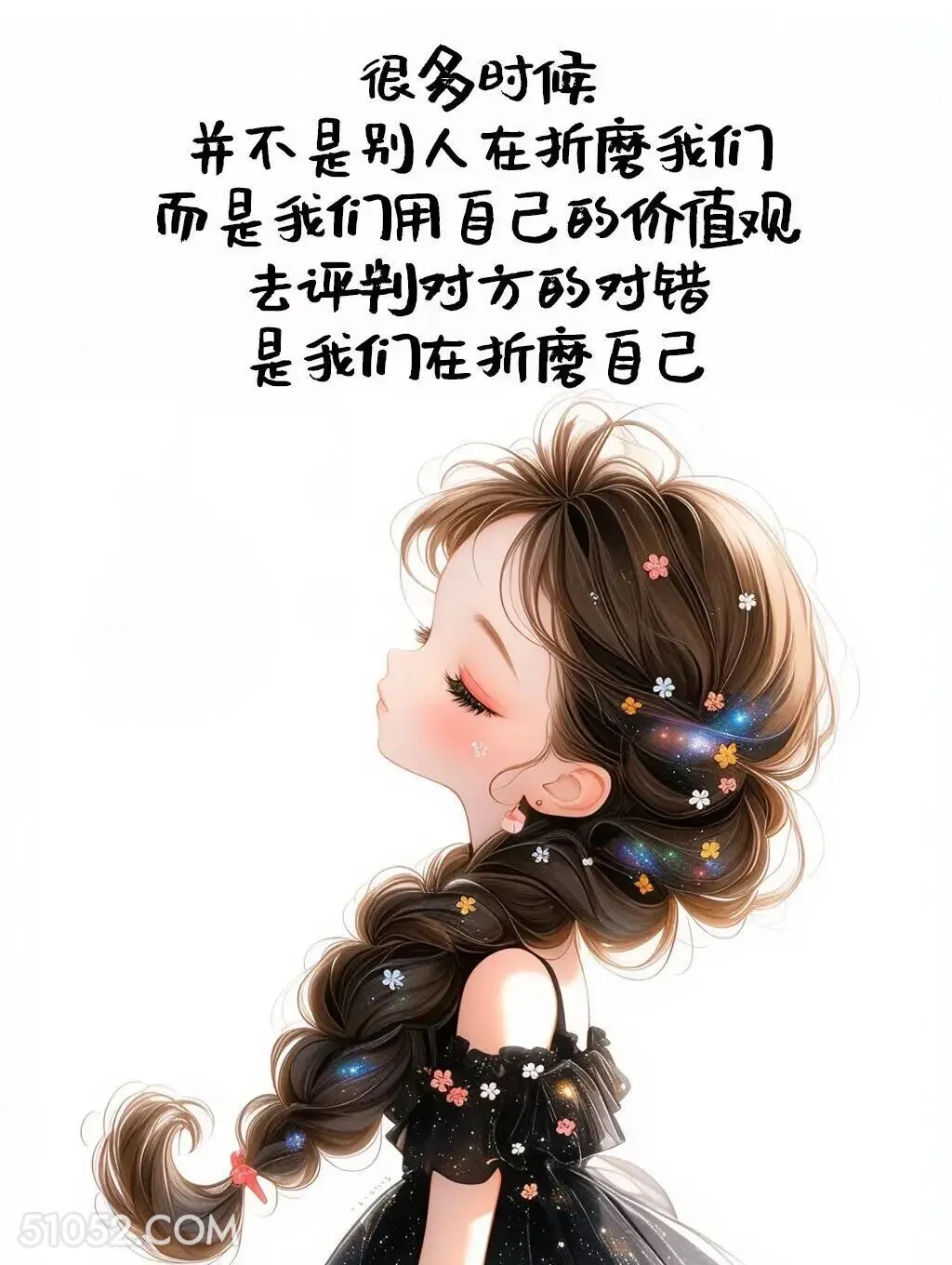 很多时候是自己折磨自己 小女孩 发朋友圈 走心文案