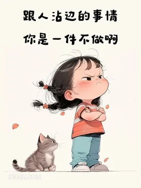跟人沾边的事你是一件不做 小女孩 不带脏字骂人 搞笑文案