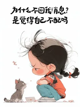 不回我消息是觉得自己不配吗 小女孩 秒回 搞笑文案