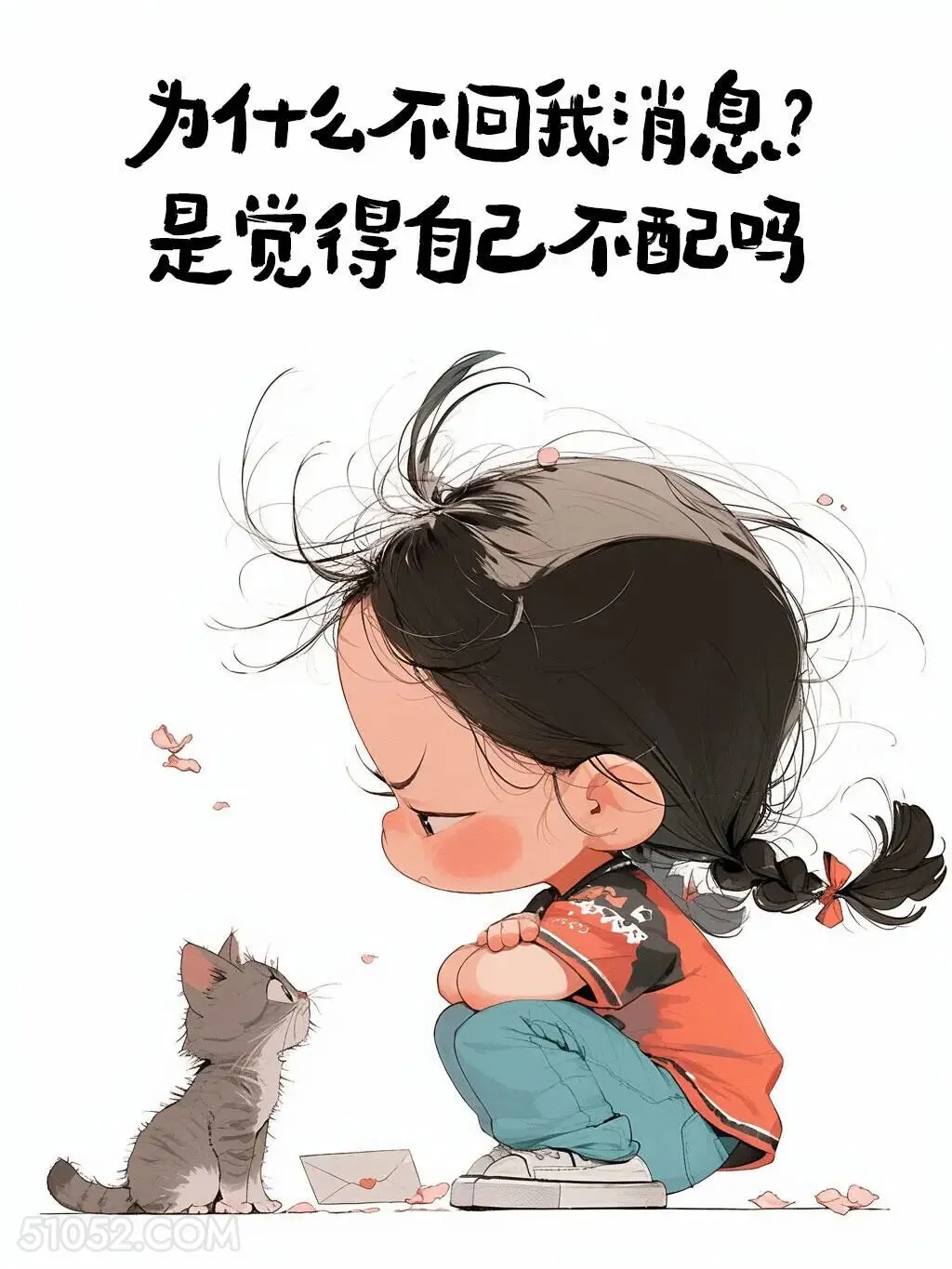 不回我消息是觉得自己不配吗 小女孩 秒回 搞笑文案