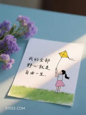 我的全部野心就是自由一生 简笔画 发朋友圈 走心文案