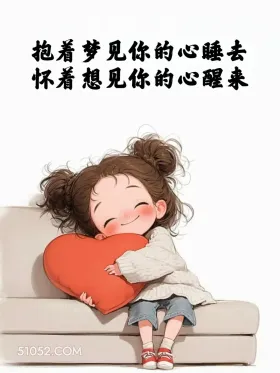 小女孩 撩人 情话 文案 抱着梦见你的心睡去 怀着想见你的心醒来