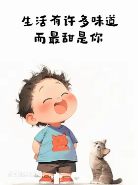 生活有许多味道，最甜是你 小女孩 小男孩 撩人 走心文案