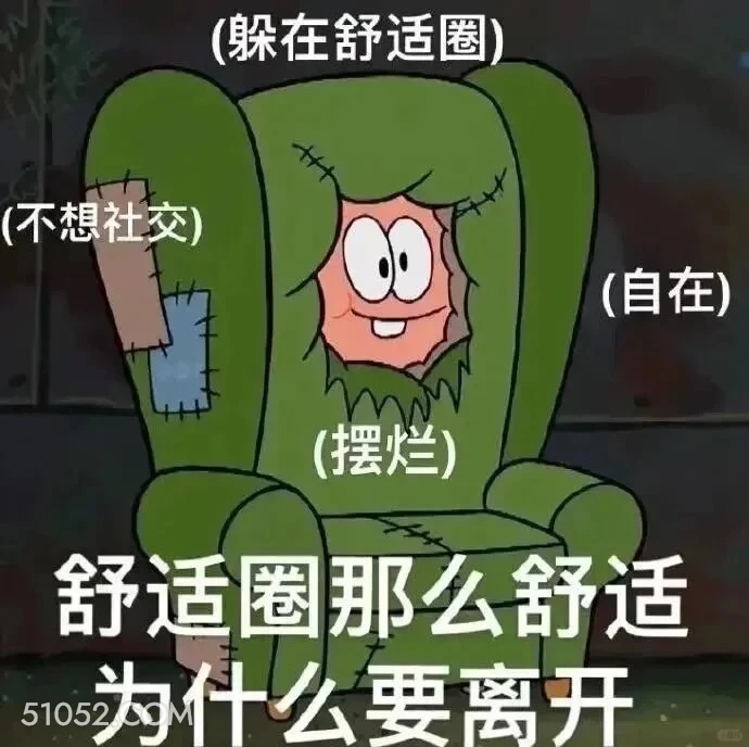 舒适圈那么舒适为什么要离开 海绵宝宝 派大星 章鱼哥 蟹老板 动画片