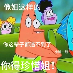 像姐这样的你这辈子都遇不到了 海绵宝宝 派大星 章鱼哥 蟹老板 搞笑表情