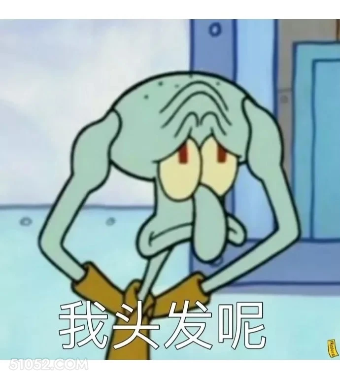 我头发呢 海绵宝宝 派大星 章鱼哥 蟹老板 搞笑表情