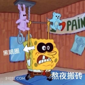 熬夜搬砖 海绵宝宝 派大星 章鱼哥 蟹老板 搞笑表情