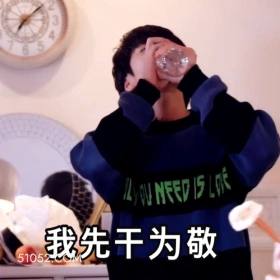 我先干为敬 刘耀文 明星 歌手 演员 干杯