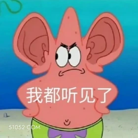 我都听见了 海绵宝宝 派大星 章鱼哥 动画片 搞笑表情