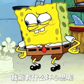我能有什么坏心思呢 海绵宝宝 派大星 章鱼哥 动画片 搞笑表情