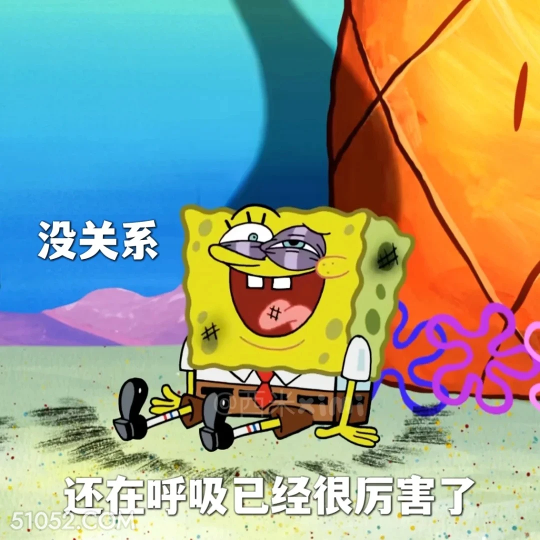 还在呼吸已经很厉害了 海绵宝宝 派大星 章鱼哥 动画片 搞笑表情