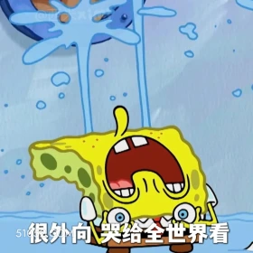 很外向，哭给全世界看 海绵宝宝 派大星 章鱼哥 动画片 搞笑表情